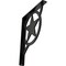 Ekena Millwork Austin Wrought Iron Bracket, (Single center brace), Powder Coated Black 1 1/2"W x 10"D x 12"H BKTM01X10X12SAU - alternate 1